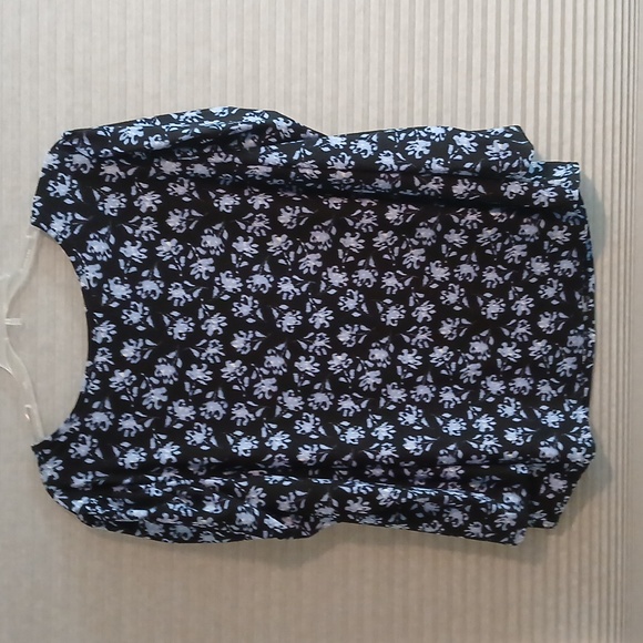 Navy and lavender long sleeve top - Picture 6 of 7